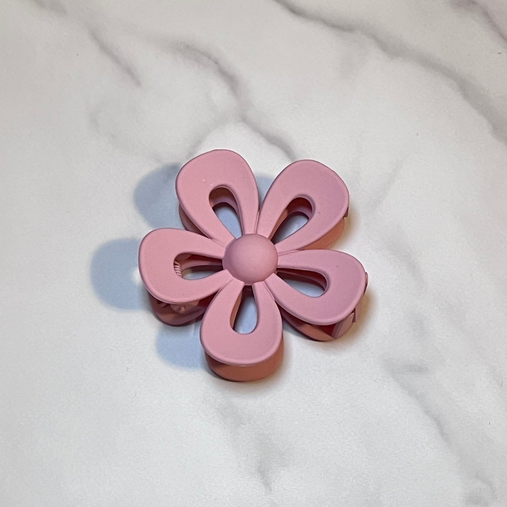 Pink Women’s Fashion Flower Retro Hair Claw Clip